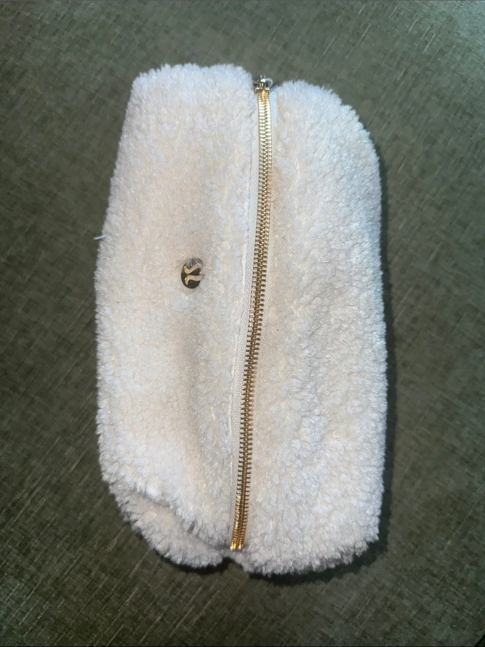 lululemon athletica Cream Sherpa cosmetic bag